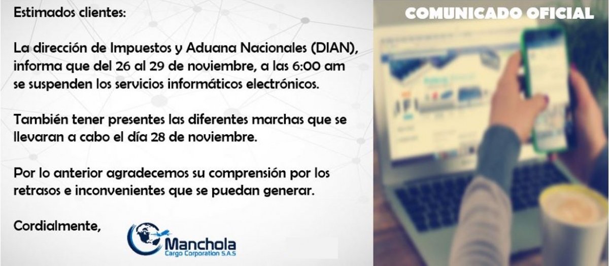 Suspensi&oacute;n de servicios inform&aacute;ticos